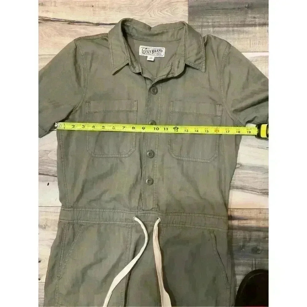 Lucky Brand Drawstring Dress, Women’s Size XS Frayed Hem Above the Knee, Aviator - Picture 8 of 12